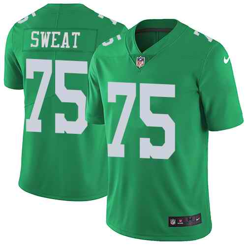 Nike Men & Women & Youth Eagles 75 Josh Sweat Green Color Rush Limited Jersey,We sell and wholesale Nike Men & Women & Youth Eagles 75 Josh Sweat Green Color Rush Limited Jersey on line form chian!